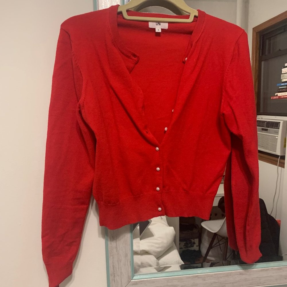 LPA Cardigan Sweater - Red